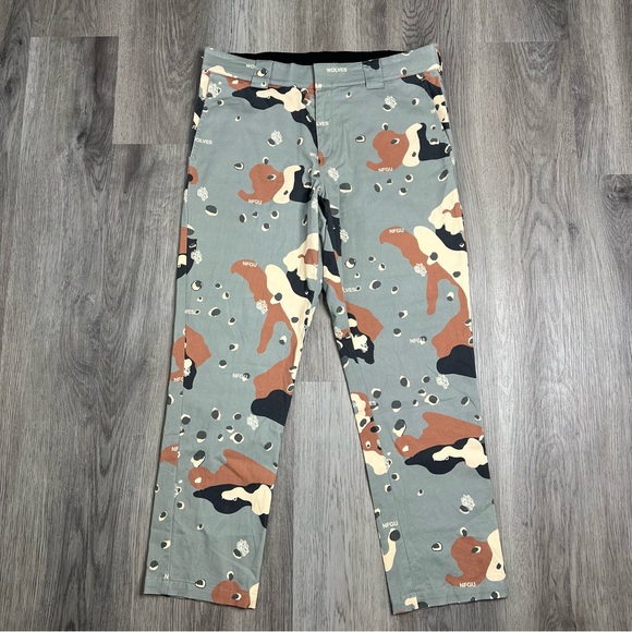 DARC SPORT WOLVES Work Hard Pants Camo Mens Size 36x30 Chino Military 6/1000 - Picture 1 of 9